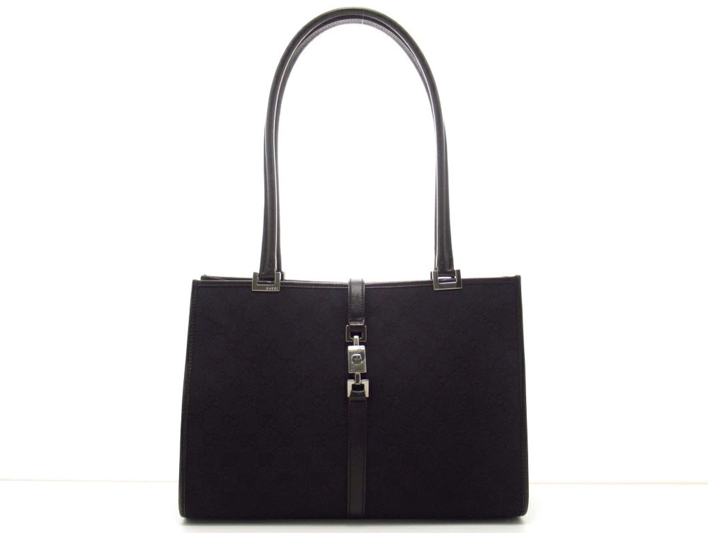 Gucci bag GG canvas Jackie shoulder tote black Navy Blue